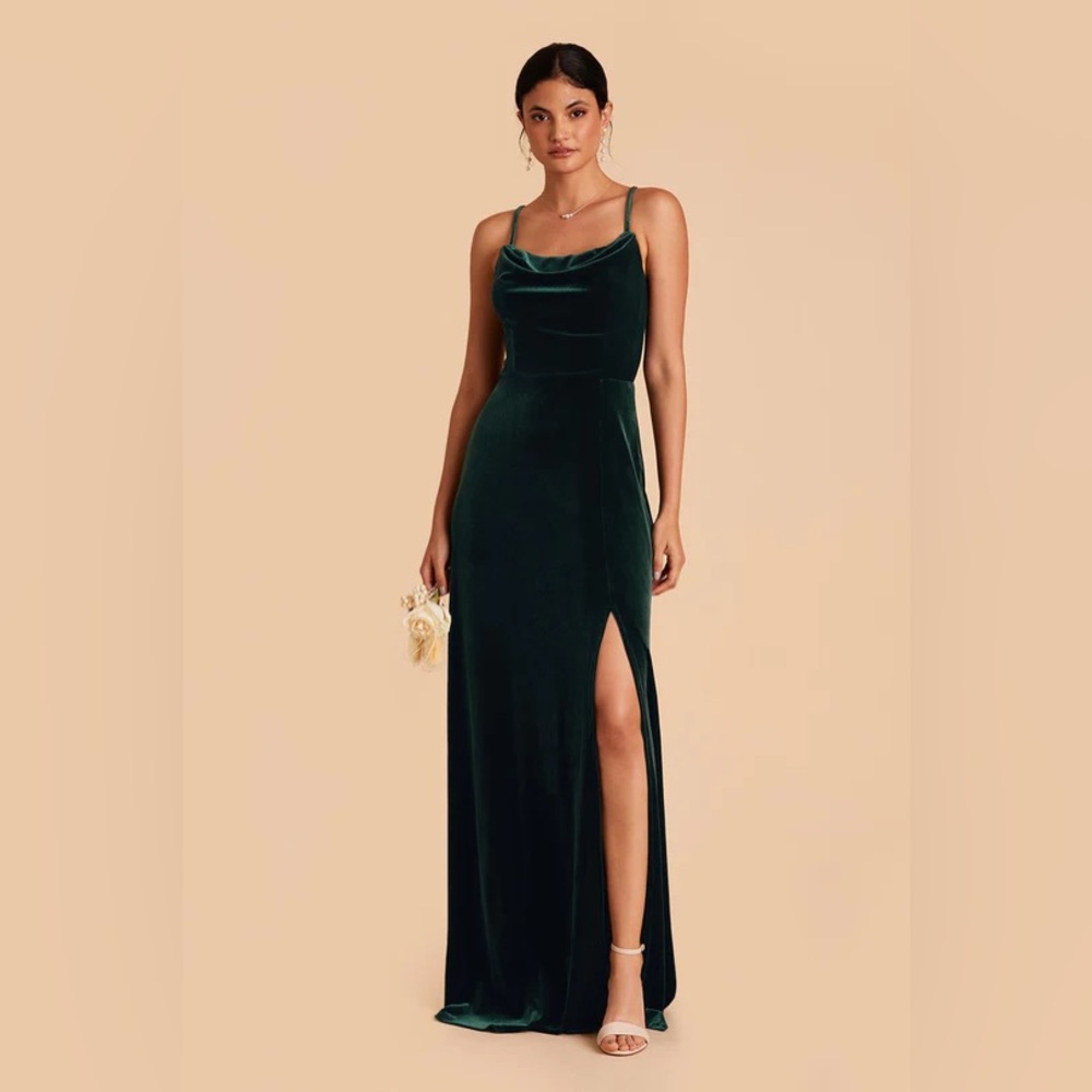 Birdy grey emerald velvet bridesmaid dress NO ALTERATIONS!!